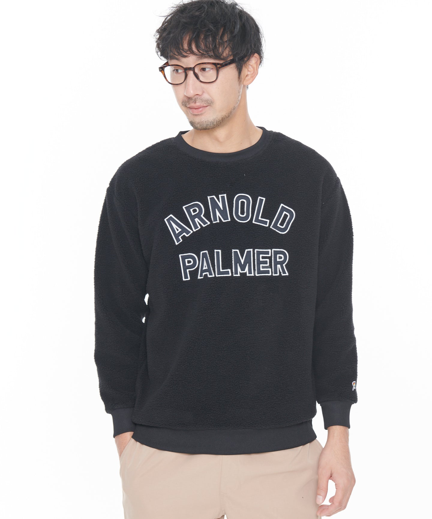 Arnold Palmer 【残り2点】ボアフリースシェアロゴプルオーバー